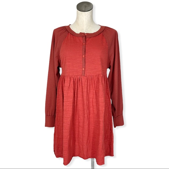 Umgee Rust Long Sleeve Dress - Picture 2 of 16